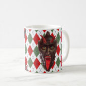 karierter Weihnachtskrampf Kaffeetasse (VorderseiteRechts)