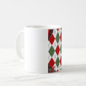 karierter Weihnachtskrampf Kaffeetasse (Vorderseite Links)