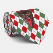 karierter Weihnachtskrampf Krawatte (Gerollt)