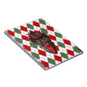 karierter Weihnachtskrampf Notizblock (Rechte Seite)