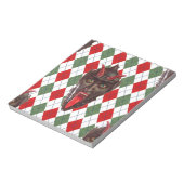 karierter Weihnachtskrampf Notizblock (Rotiert)