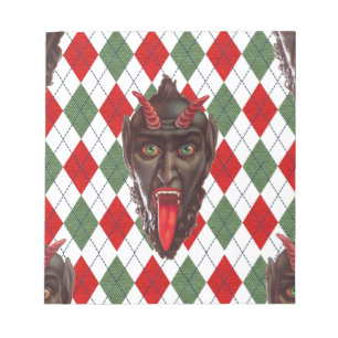 karierter Weihnachtskrampf Notizblock