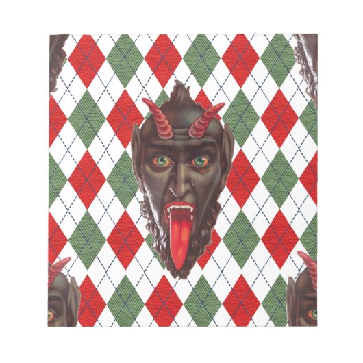 karierter Weihnachtskrampf Notizblock (Vorderseite)