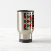 karierter Weihnachtskrampf Reisebecher (Mittel)