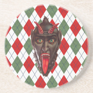 karierter Weihnachtskrampf Untersetzer