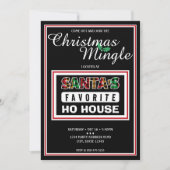 Karierter Weihnachtsmann liebt Ho House Weihnachte Einladung (Vorderseite)