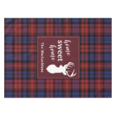 Karierter Weihnachtsmann MacLachlan Personalisiert Tischdecke (Vorderseite (Horizontal))