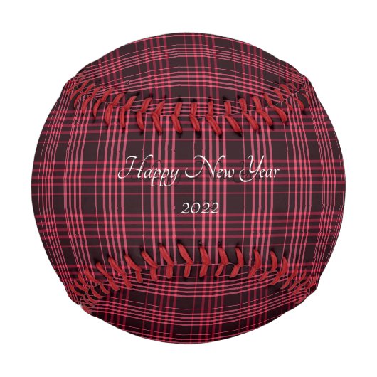 Karierter Weihnachtsstil Baseball (Vorderseite)