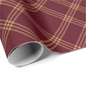 Karierter Weihnachtsweingold diagonales Muster Geschenkpapier (Rolleneckpunkt)