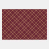 Karierter Weihnachtsweingold diagonales Muster Geschenkpapier Set (Vorderseite 3)