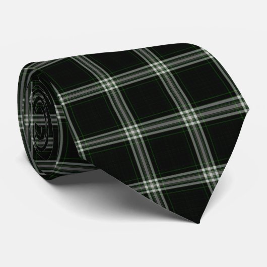 Karierter weißer grüner Tartan Krawatte (Gerollt)