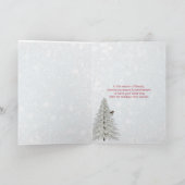 Karierter weißer Urlaubsternbaum Karte (Innenseite)