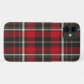 Karierter Winter in Rot und Schwarz Case-Mate iPhone Hülle (Rückseite (Horizontal))