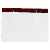 Karierter Zug personalisiert Große Geschenktüte (Rückseite)