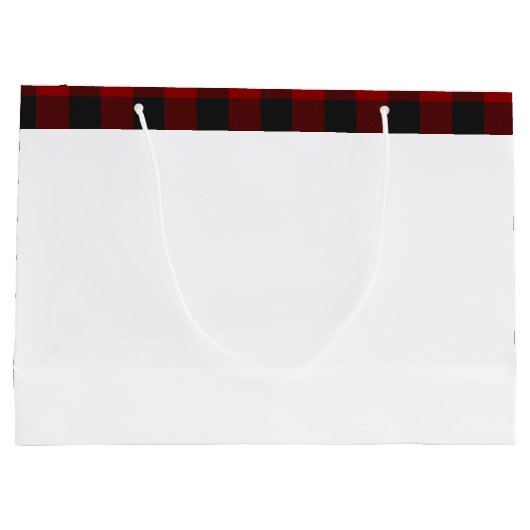 Karierter Zug personalisiert Große Geschenktüte (Rückseite)