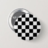 Karierter zwei Ton Ska Knopf Button (Vorne & Hinten)