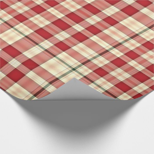 Kariertes 20-GIFT-WRAPPING-PAPIER Geschenkpapier (Ecke)