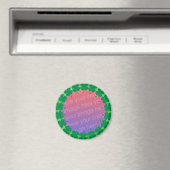 kariertes 4-Blatt-Kleeblatt Foto Magnet (In Situ (Geschirrspüler))