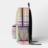 Kariertes Abstraktes Muster Bedruckter Rucksack (Rechts)