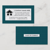 kariertes Anwesen Visitenkarte (Vorne/Hinten)