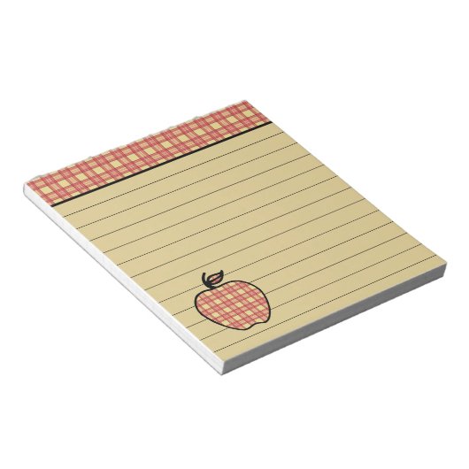 Kariertes Apple Editor Notizblock (angewinkelt)