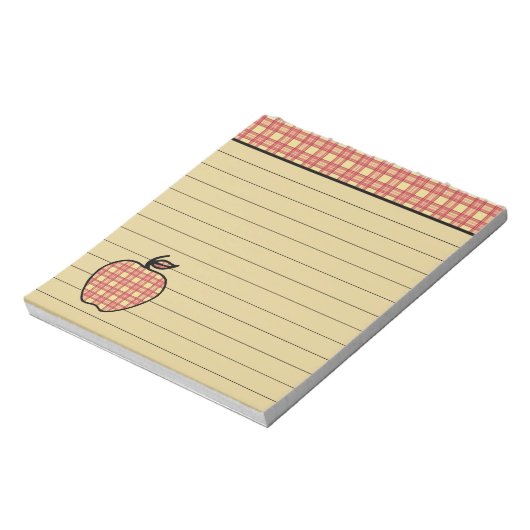 Kariertes Apple Editor Notizblock (Rotiert)