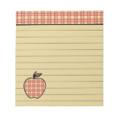 Kariertes Apple Editor Notizblock (Vorderseite)