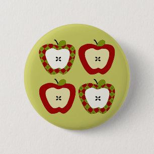 Kariertes Apple-Quartett Button