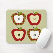 Kariertes Apple-Quartett Mousepad (Mit Mouse)