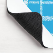 Kariertes Aqua 2 Mousepad (Ecke)