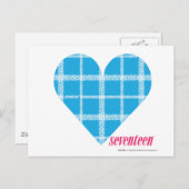 Kariertes Aqua 2 Postkarte (Vorne/Hinten)