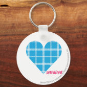 Kariertes Aqua 2 Schlüsselanhänger (Vorderseite)