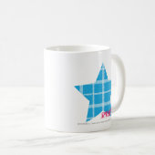 Kariertes Aqua 3 Kaffeetasse (VorderseiteRechts)