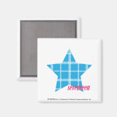 Kariertes Aqua 3 Magnet (Vorderseite/Rückseite)