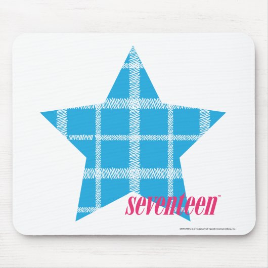 Kariertes Aqua 3 Mousepad (Vorne)