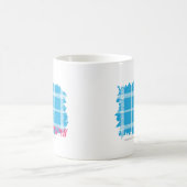 Kariertes Aqua 4 Kaffeetasse (Mittel)