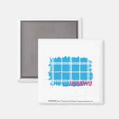 Kariertes Aqua 4 Magnet (Vorderseite/Rückseite)