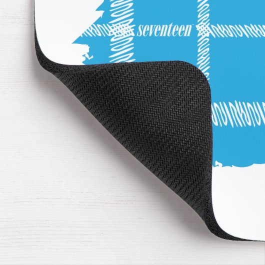 Kariertes Aqua 4 Mousepad (Ecke)