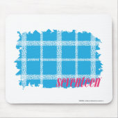 Kariertes Aqua 4 Mousepad (Vorne)