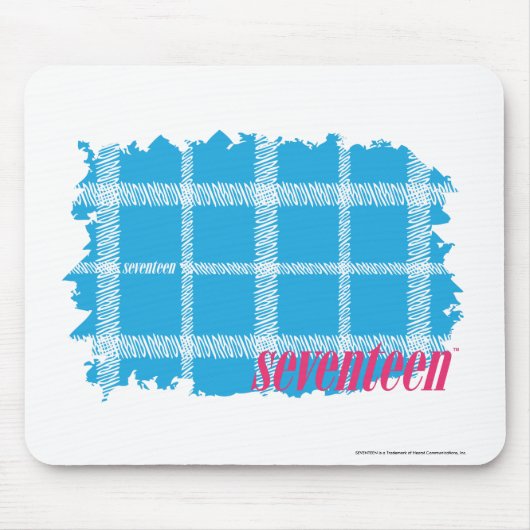 Kariertes Aqua 4 Mousepad (Vorne)