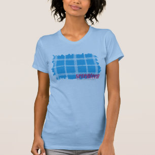 Kariertes Aqua 4 T-Shirt