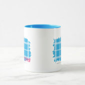 Kariertes Aqua 4 Tasse (Zentrum)