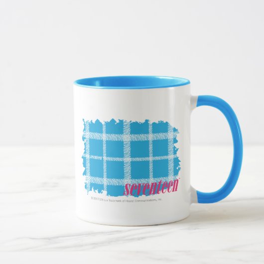 Kariertes Aqua 4 Tasse (Rechts)