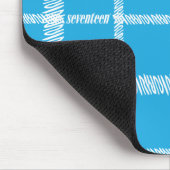 Kariertes Aqua Mousepad (Ecke)