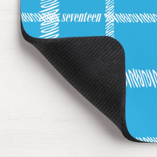 Kariertes Aqua Mousepad (Ecke)