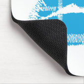 Kariertes Aqua Mousepad (Ecke)