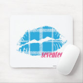 Kariertes Aqua Mousepad (Mit Mouse)