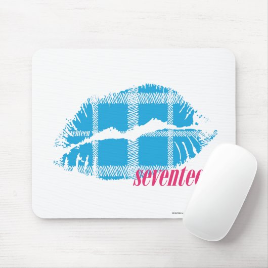 Kariertes Aqua Mousepad (Mit Mouse)