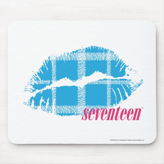 Kariertes Aqua Mousepad (Vorne)