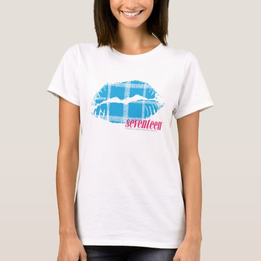 Kariertes Aqua T-Shirt (Vorderseite)